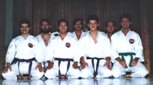 Gruppenbild aus dem Jahr 1989 von links nach rechts: Thomas Hinz; Ewald Ketelaer; Holger Bublitz; Alfred Janzen; Christian Lenz; Wolfgang Lamers; Georg Rodermond