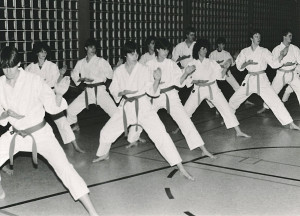 Shuto-Uke Training im Jahr 1985